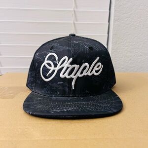 Staple Black Camo Adjustable Snapback Hat Cap One Size💎